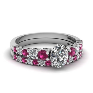 Pink Sapphire Ring Set