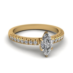 Marquise Delicate Engagement Rings
