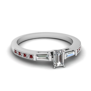 Emerald Cut Delicate Engagement Ring