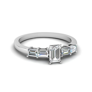 Emerald Cut Baguette Diamond Ring
