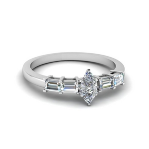 Marquise Petite Engagement Rings