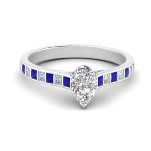 Bar Set Cathedral Sapphire Ring