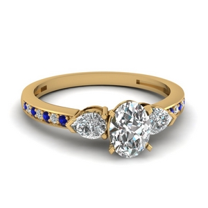 Oval Petite Sapphire Rings