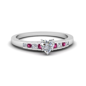 Pink Sapphire Graduated Ring
