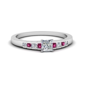 Pink Sapphire Graduated Accent Ring