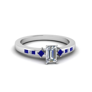 Kite Set Sapphire Engagement Ring