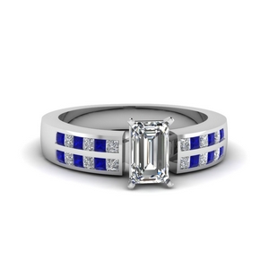 Channel 2 Row Sapphire Ring