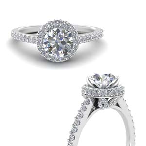 Stud Prong Crown Diamond Ring