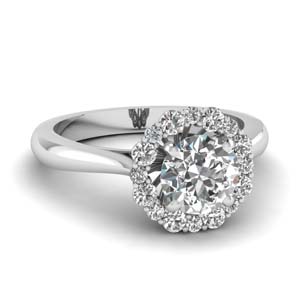 Floral Halo Diamond Wedding Ring
