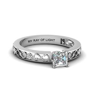 Princess Cut Diamond Solitaire Rings