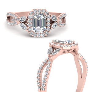 Halo Floral Diamond Ring