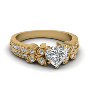 Heart Diamond Vintage Rings