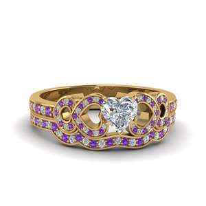 Heart Design Ring With Band