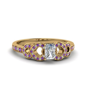 Purple Topaz Engagement Rings