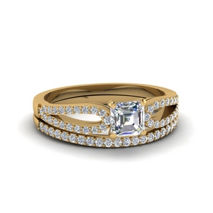 Asscher Cut Bridal Ring Sets