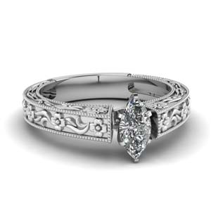 Marquise Diamond Solitaire Ring