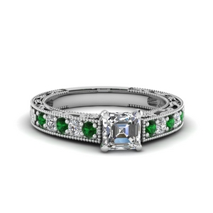 Floral Emerald Vintage Ring