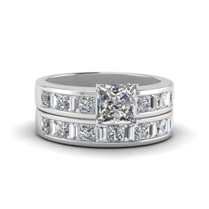 Diamond Band With Baguette Wedding Ring