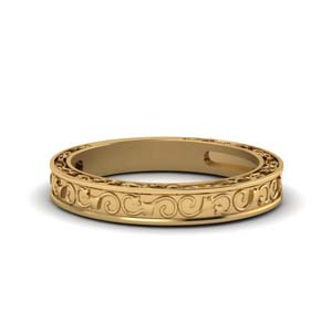 Hand Engraved Gold Band