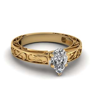 Details about   14K Yellow Gold Fn Round Cut VVS1 Diamond Solitaire With Accents Bridal Ring Set 