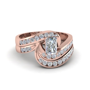 Wedding Bands With Radiant RIng