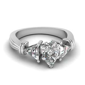 trillion 3 stone pear diamond engagement ring in FDENS623PER NL WG