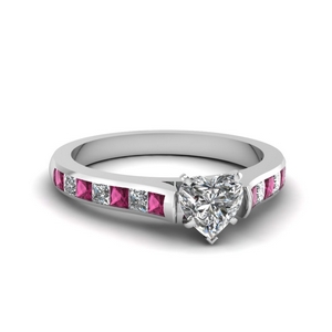 Cathedral Heart Diamond Wedding Ring