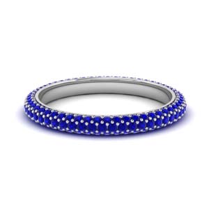 Sapphire Stackable Vintage Band