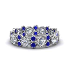 2 Ct. Vintage Sapphire Eternity Ring