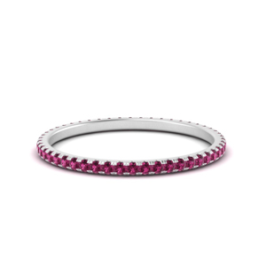 Delicate Pink Sapphire Eternity Band