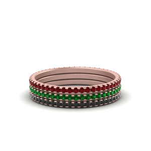 Colorful Stackable Eternity Rings
