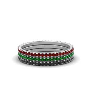 Colorful Stackable Eternity Rings