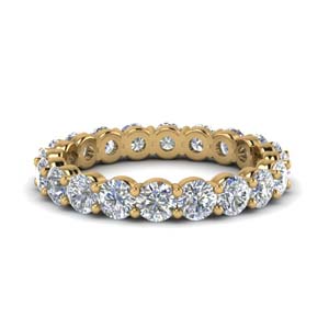 2 carat round diamond eternity wedding band in 14K yellow gold FDEWB8387 2.0CTB NL YG