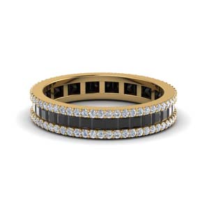 black diamond eternity band yellow gold