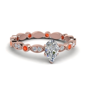 Marquise Dot Eternity Engagement Ring