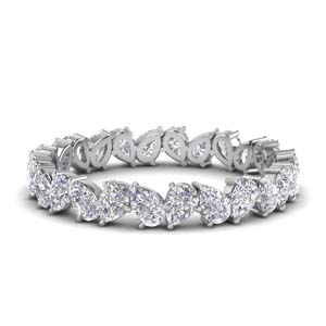 Details about   Simple Half Eternity Wedding Ring 0.25 Ct Pear Cut Diamond 14K White Gold Plated 