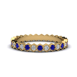 Sapphire And Diamond Eternity Bands