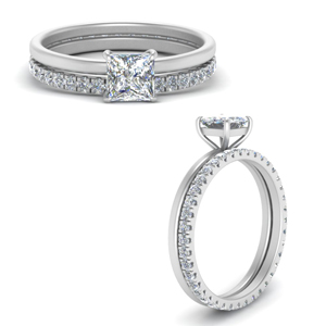 Solitaire Ring With Eternity Band