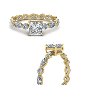 Princess Cut Lab Created Diamond Rings