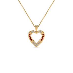 Open Heart Modern Diamond Pendant