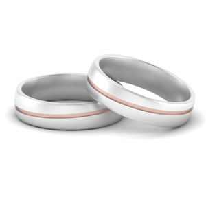 2 Tone Gay Wedding Rings