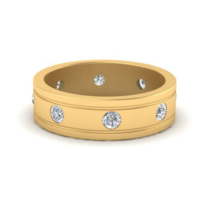 Shop For 14k Yellow Gold Mens Wedding Bands | Fascinating Diamonds