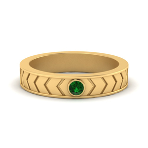 Solitaire Emerald Ring For Male