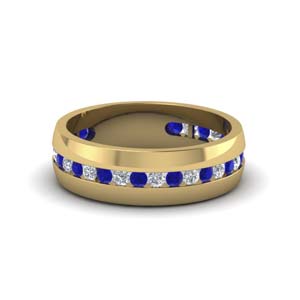 Channel Set Sapphire Ring For Him