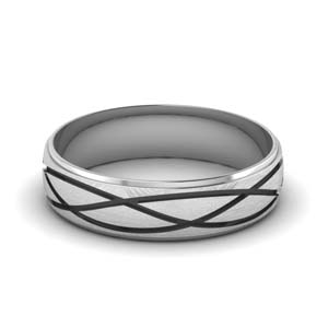 Engraved Infinity Mens Band