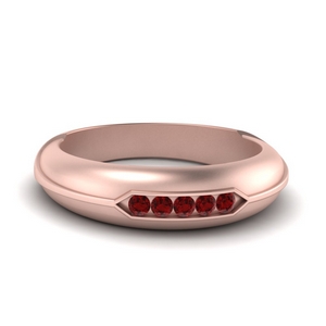 Ruby Five Stone Mens Ring
