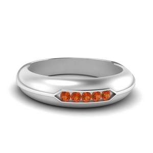 Dome Five Stone Mens Ring