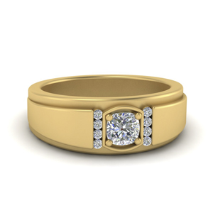 Mens Cushion Diamond Engagement Ring