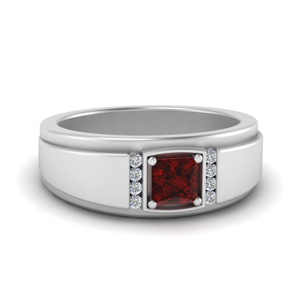 Mens Engagement Ring With Ruby