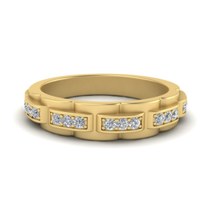 Chain Diamond Unique Mens Ring